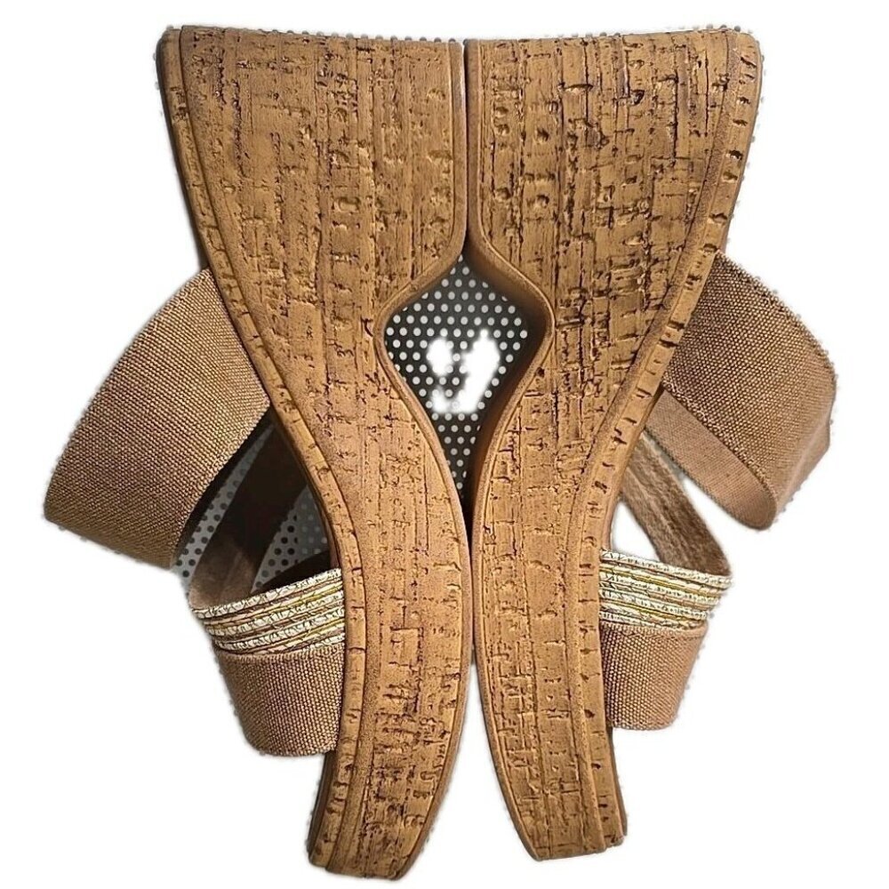 Italian Shoemakers NWOB Jurie Women's Tan Wedge Sandals Size 10 (7747039) NEW - Picture 5 of 8